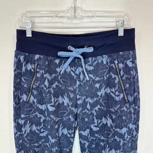 Athleta Trekkie North Jogger Ethereal Bloom flower print Size 6 Navy Blue nylon - Picture 4 of 11